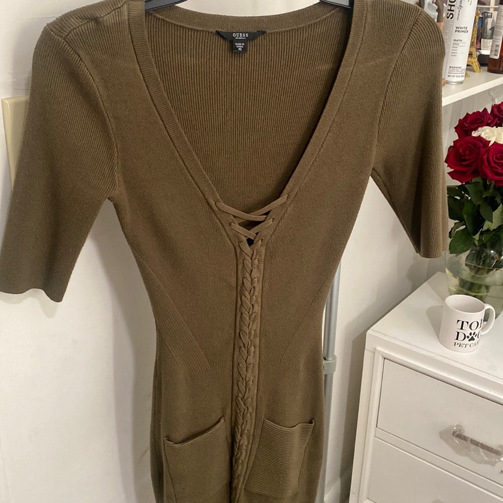 Olive green dress